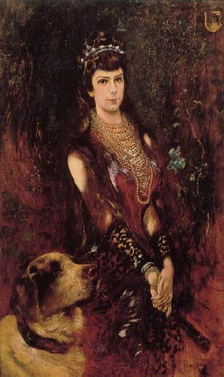 Anton Romako Portrait of Empress Elisabeth Spain oil painting art
